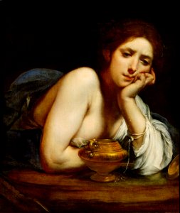 Francesco Furini, , Kunsthistorisches Museum Wien, Gemäldegalerie - Büßende Maria Magdalena (Halbfigur) - GG 213 - Kunsthistorisches Museum