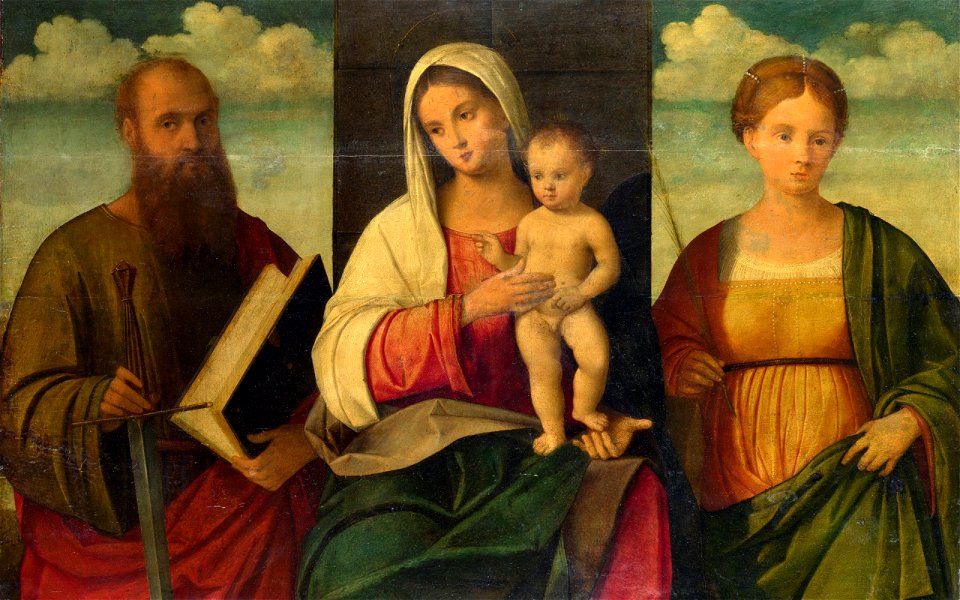Francesco Bissolo Virgen entronizada con santos National Gallery