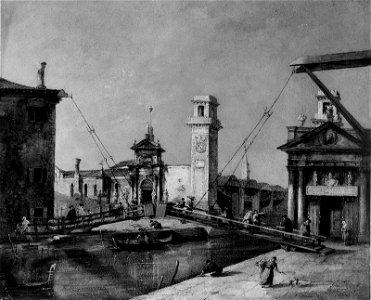 Francesco Guardi - Entrance to the Arsenal, Venice - 27.1328 - Museum of Fine Arts