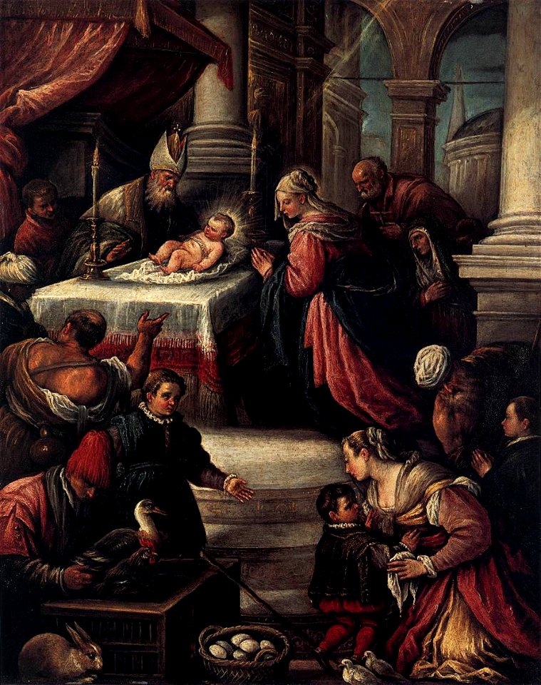 Francesco Bassano the Younger - The Presentation of Christ in the Temple - WGA01419