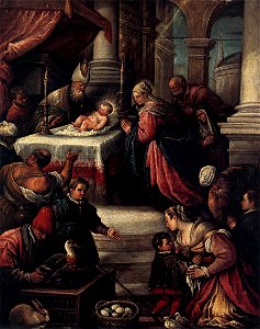 Francesco Bassano the Younger - The Presentation of Christ in the Temple - WGA01419. Free illustration for personal and commercial use.