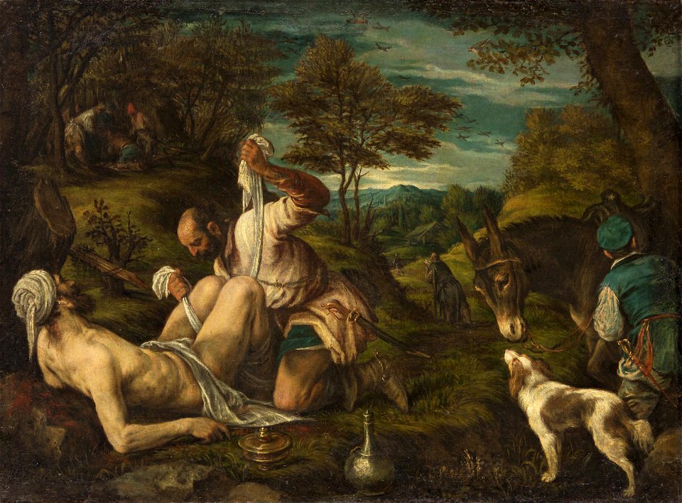 Francesco da Ponte, gen. Francesco Bassano - Gleichnis vom Barmherzigen Samariter - GG 12 - Kunsthistorisches Museum