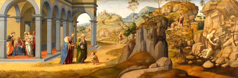 Francesco Granacci (circle of) - Scenes from the Life of St John the Baptist - Google Art Project. Free illustration for personal and commercial use.
