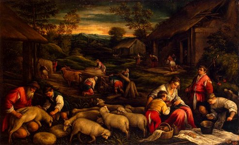 Francesco Bassano the Younger - Summer - WGA01422. Free illustration for personal and commercial use.