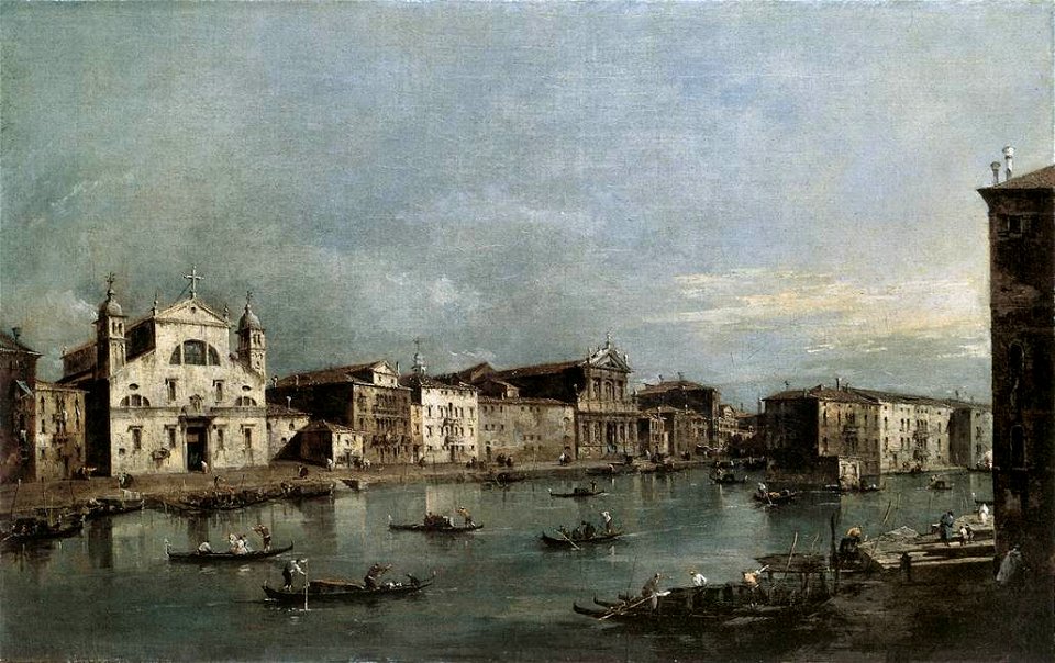 Francesco Guardi - The Grand Canal with Santa Lucia and the Scalzi - WGA10881