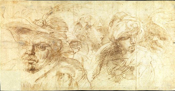 Francesco Brizio - Estudos de cabeças