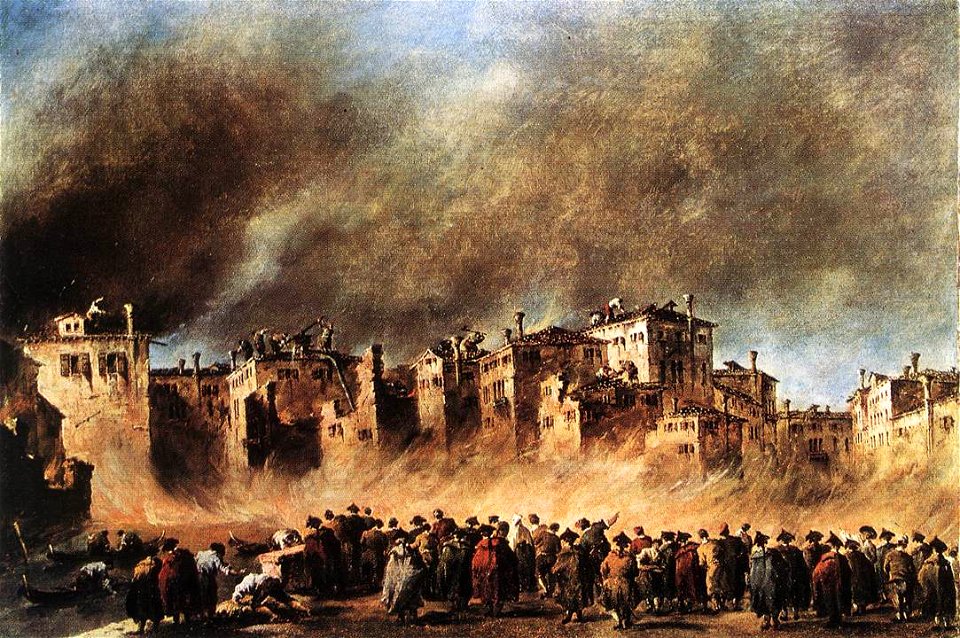 Francesco Guardi - Fire in the Oil Depot at San Marcuola - WGA10884