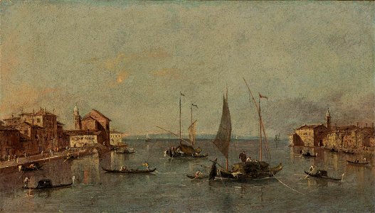 Francesco Guardi - Gezicht op het Canale della Giudecca, Venetië - 2581 (OK) - Museum Boijmans Van Beuningen