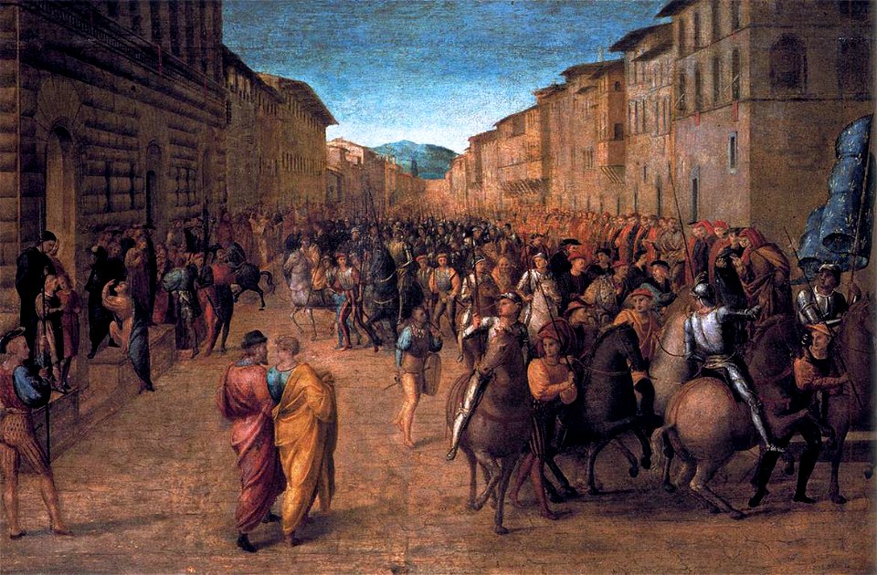 Francesco granacci, entrata di Carlo VIII a Firenze