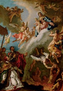 Francesco Fontebasso - Papst Gregor I. und der Hl. Vitalis bitten die Madonna für die Seelen im Fegefeuer - GG 6358 - Kunsthistorisches Museum