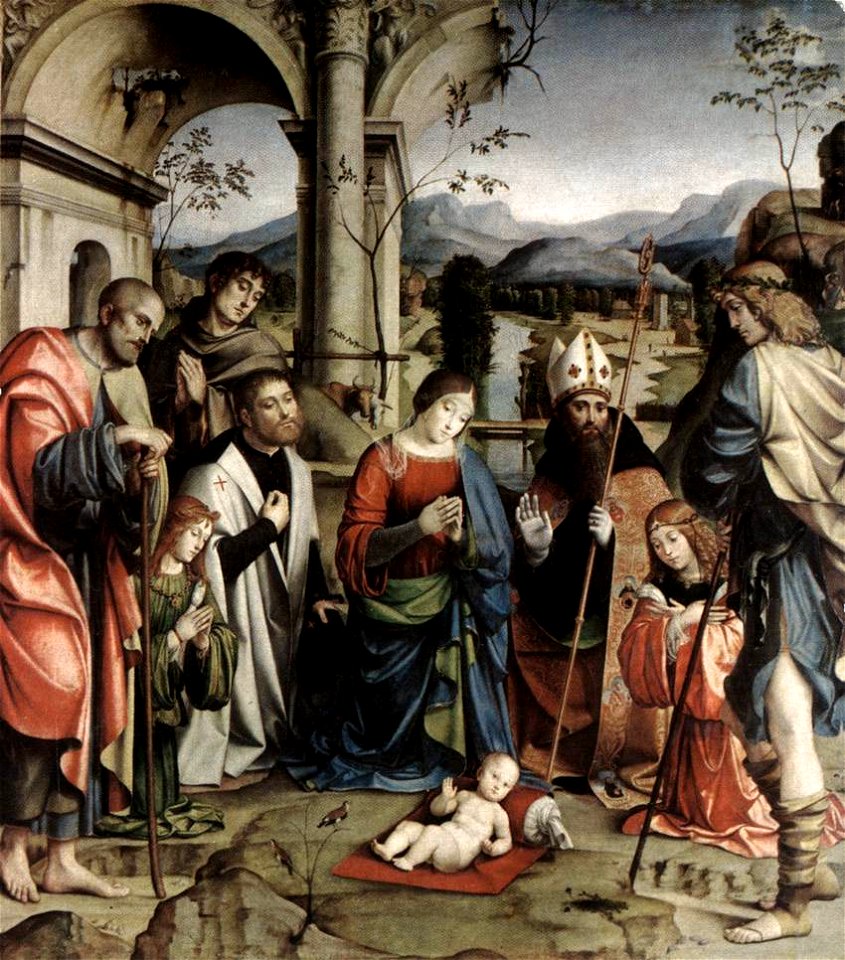 Francesco Francia - Adoration of the Child - WGA08169