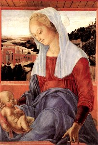 Francesco di Giorgio, Madonna and Child avignone. Free illustration for personal and commercial use.