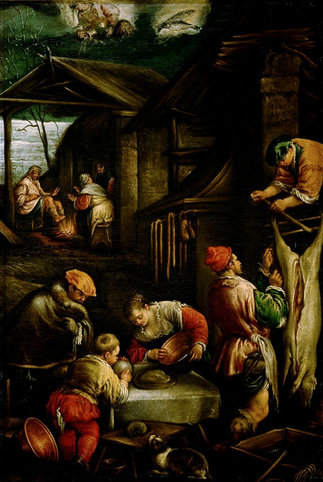 Francesco da Ponte, gen. Francesco Bassano - Winter (Schweineschlachten) - GG 4288 - Kunsthistorisches Museum