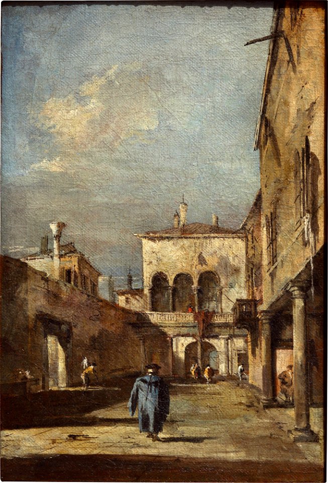 Francesco Guardi - Architectural fantasy with a courtyard - Google Art Project