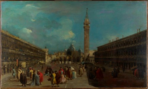 Francesco Guardi - The Piazza San Marco towards the Basilica - WGA10842