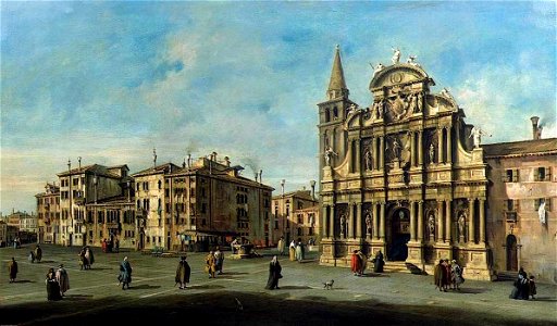 Francesco Guardi - Church of Santa Maria Zobenigo - WGA10873. Free illustration for personal and commercial use.