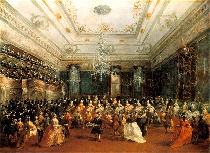 Francesco Guardi - Ladies Concert at the Philharmonic Hall - WGA10877. Free illustration for personal and commercial use.