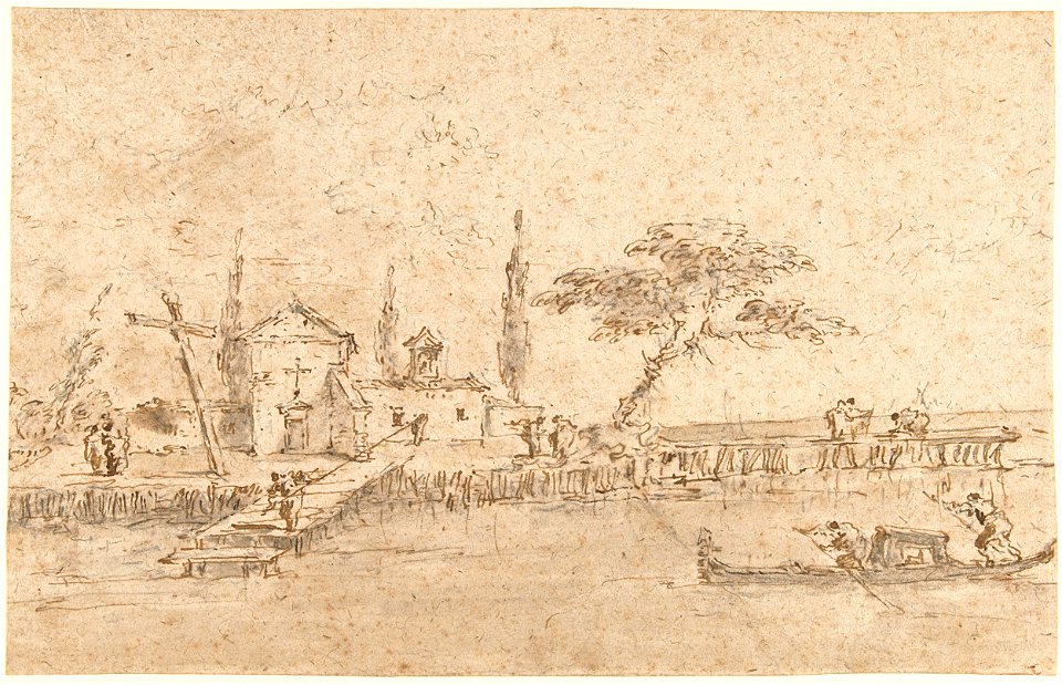 Francesco Guardi - Kleine kapel van een klooster op één van de eilanden bij Venetië