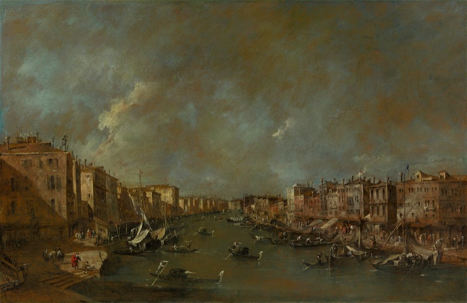 Francesco Guardi - View of the Grand Canal from the Ponte di Rialto - ILE1991.8.1 - Yale University Art Gallery