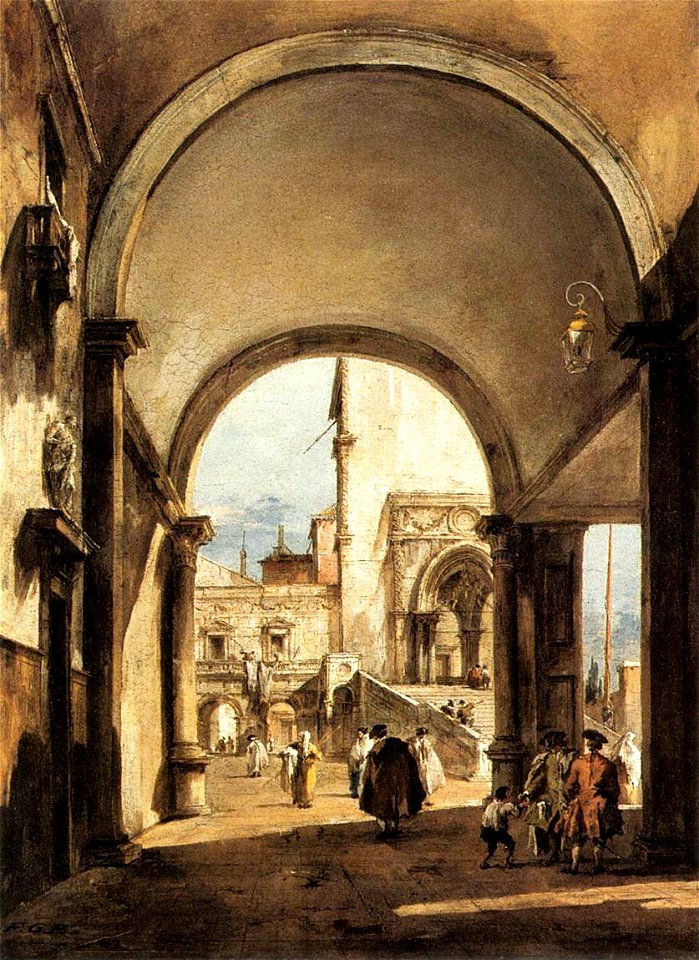 Francesco Guardi - An Architectural Caprice - WGA10863