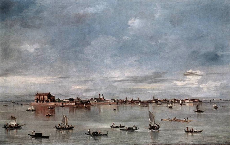 Francesco Guardi - San Cristoforo, San Michele and Murano, Seen from the Fondamenta Nuove - WGA10832