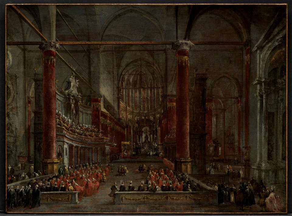 Francesco Guardi - Pontifical Ceremony in SS. Giovanni e Paolo, Venice, 1782 - 1949.187.2 - Cleveland Museum of Art