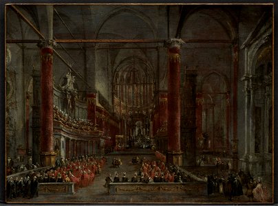 Francesco Guardi - Pontifical Ceremony in SS. Giovanni e Paolo, Venice, 1782 - 1949.187.2 - Cleveland Museum of Art