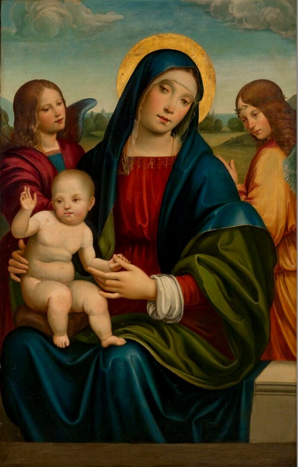 Francesco di Francia - Maria met kind tussen twee engelen - 2547 (OK) - Museum Boijmans Van Beuningen