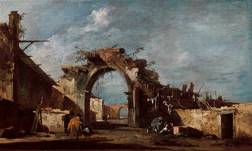 Francesco Guardi - Ruined Archway - 1933.1080 - Art Institute of Chicago