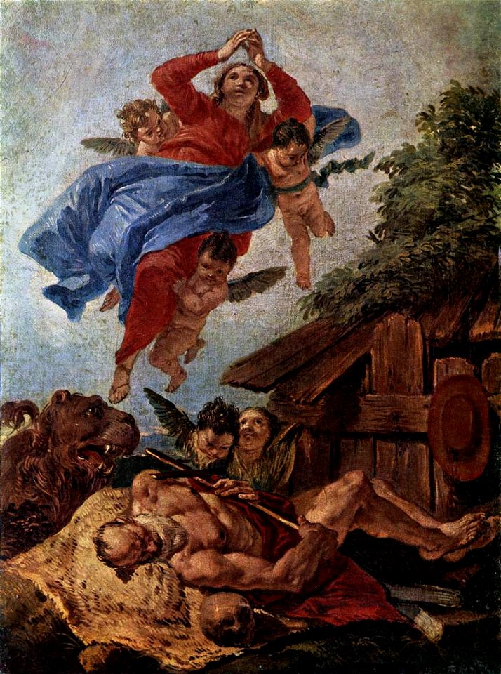 Francesco Fontebasso - The Virgin Mary Appears to St Jerome - WGA7995