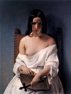 Francesco Hayez - Meditation on the History of Italy - WGA11216. Free illustration for personal and commercial use.