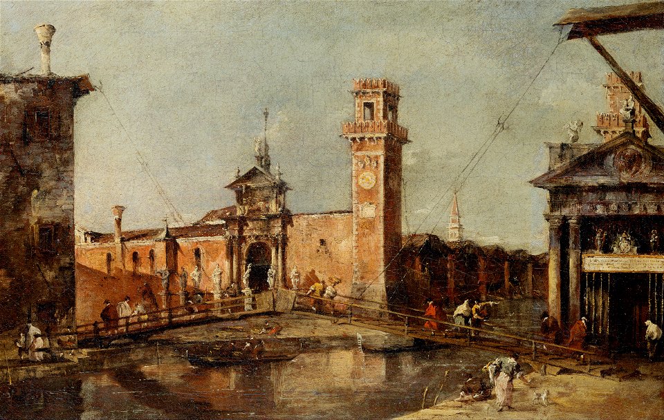 Francesco Guardi - The Entrance to the Arsenal in Venice - Google Art Project