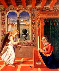 Francesco Di Simone Da Santacroce - Annunciation - WGA08162. Free illustration for personal and commercial use.