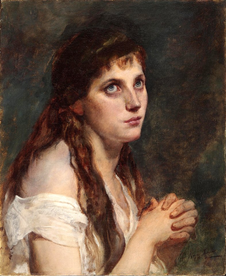 Francesco Hayez Mädchen mit gefalteten Händen