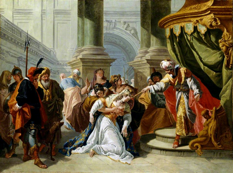Francesco Fontebasso (1707-1769) - Esther Fainting before King Ahasuerus - 1530075 - National Trust