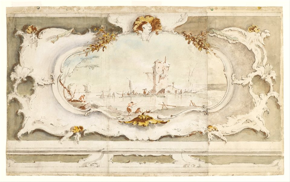 Francesco Guardi - Decorative Cartouche with a Landscape - Google Art Project