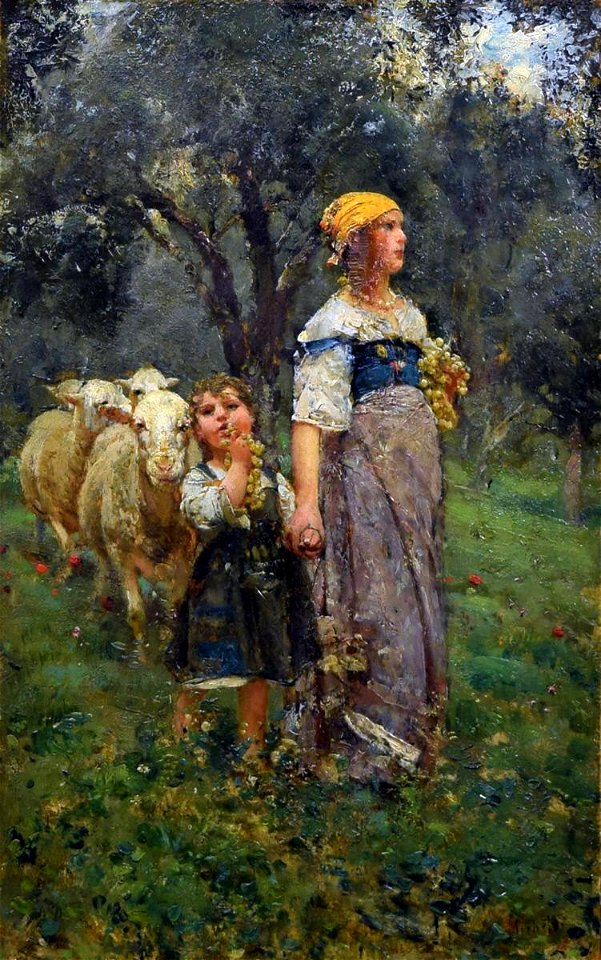 Francesco Paolo Michetti - Bringing Home the Sheep - 1921.225.1 - Reading Public Museum