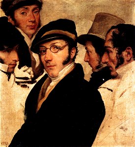Francesco Hayez - Self-Portrait in a Group of Friends - WGA11210
