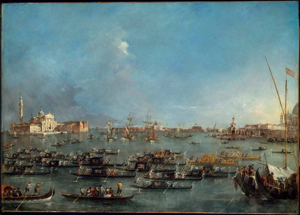 Francesco Guardi - Procession of Gondolas in the Bacino di San Marco - 11.1451 - Museum of Fine Arts