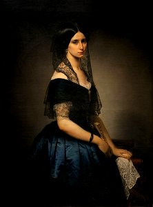 Francesco Hayez - Portrait of Antonietta Tarsis Basilico. Free illustration for personal and commercial use.