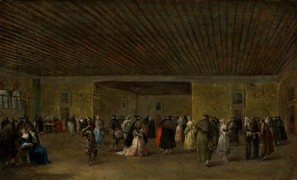 Francesco Guardi - Main Salon in the Ridotto, Venice - 24.508 - Rhode Island School of Design Museum