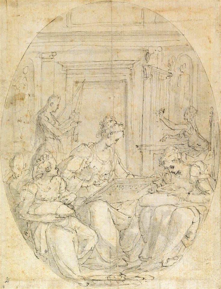 Francesco Primaticcio - Mulheres trabalhando