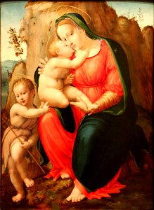 Francesco Granacci - Vierge à l'Enfant. Free illustration for personal and commercial use.