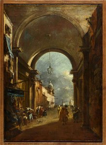 Francesco Guardi - Tordurchblick - HUW 10 - Bavarian State Painting Collections