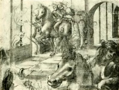 Francesco Malaguzzi Valeri - Leonardo da Vinci e la scultura, Bologna, 1922 (page 139 crop)
