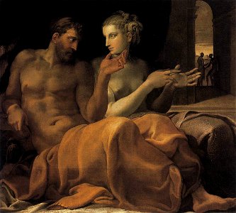Francesco Primaticcio - Ulysses and Penelope - WGA18409. Free illustration for personal and commercial use.