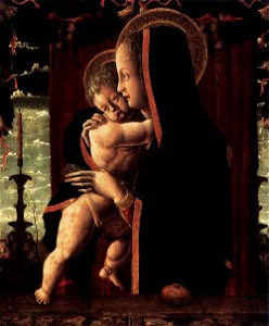 Francesco Squarcione - Virgin and Child - WGA21697. Free illustration for personal and commercial use.