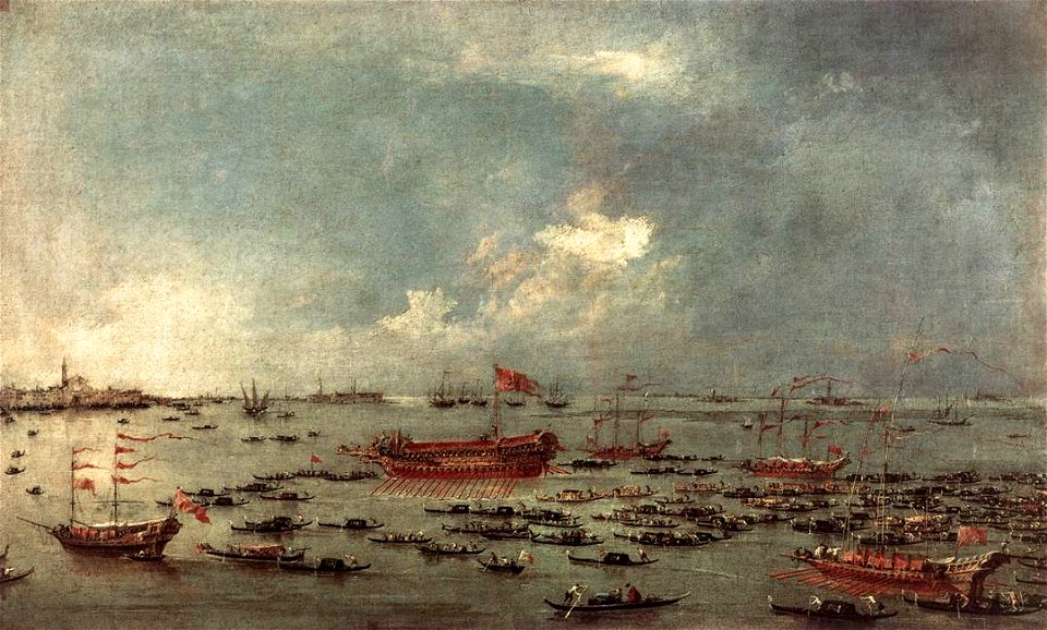 Francesco Guardi - Outward Voyage of the Bucintoro to San Nicolò del Lido - WGA10883