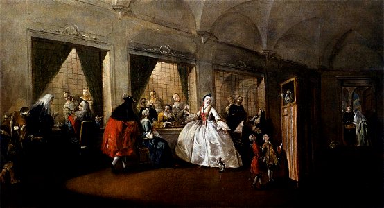 Francesco Guardi - The Parlor of the Nuns at San Zaccaria - WGA10827