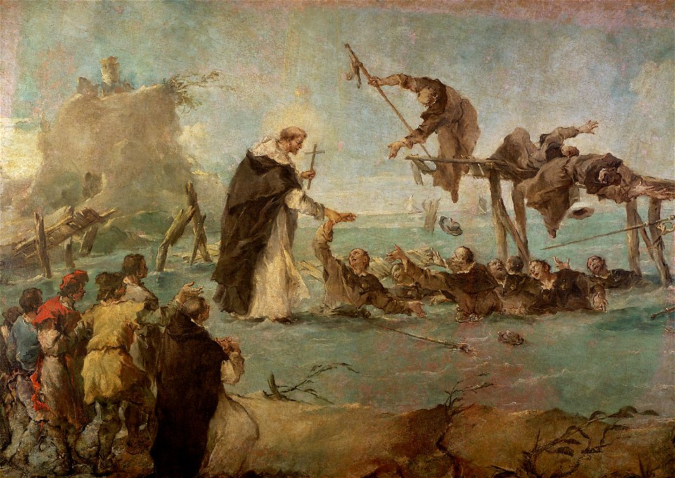 Francesco Guardi, , Kunsthistorisches Museum Wien, Gemäldegalerie - Wunder eines Dominikanerheiligen (Hl. Gonzalo di Amarante^) - GG 6811 - Kunsthistorisches Museum